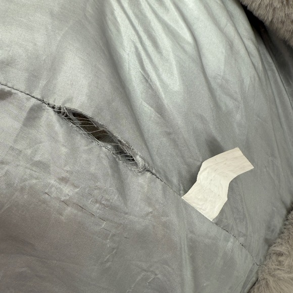 K Zell Mode‎ Statement Faux Fur Coat Jacket Women's Sz S Gray Luxury Teddy Bear - Picture 12 of 15